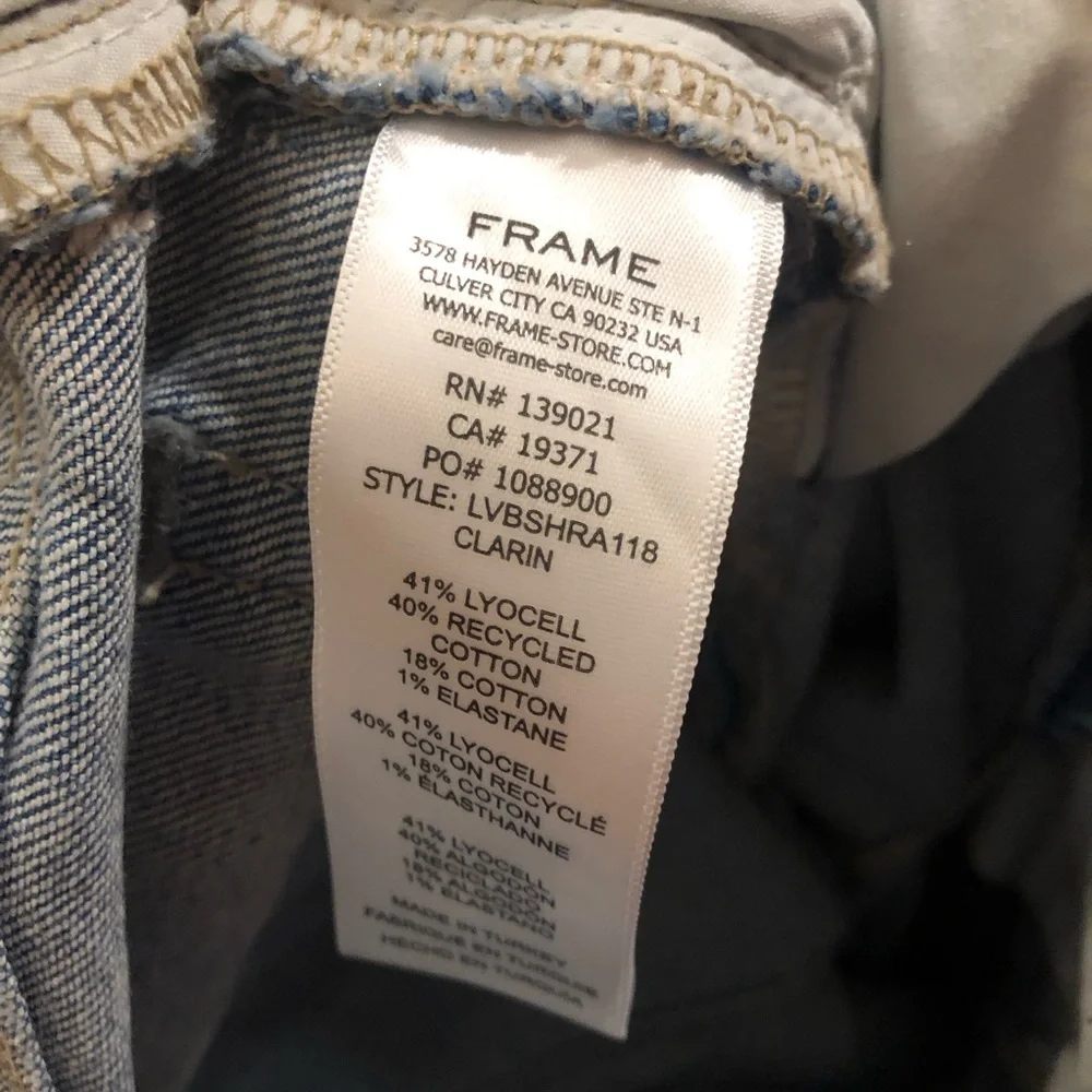 Frame denim Le Vintage‎ Bermuda Shorts Light Wash Size 25